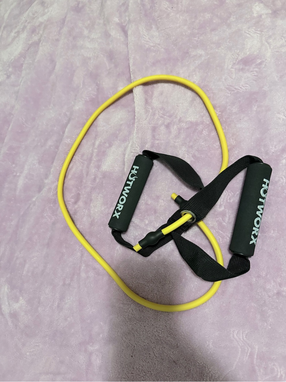 Hotworx Yellow Resistance Band with Foam Handles